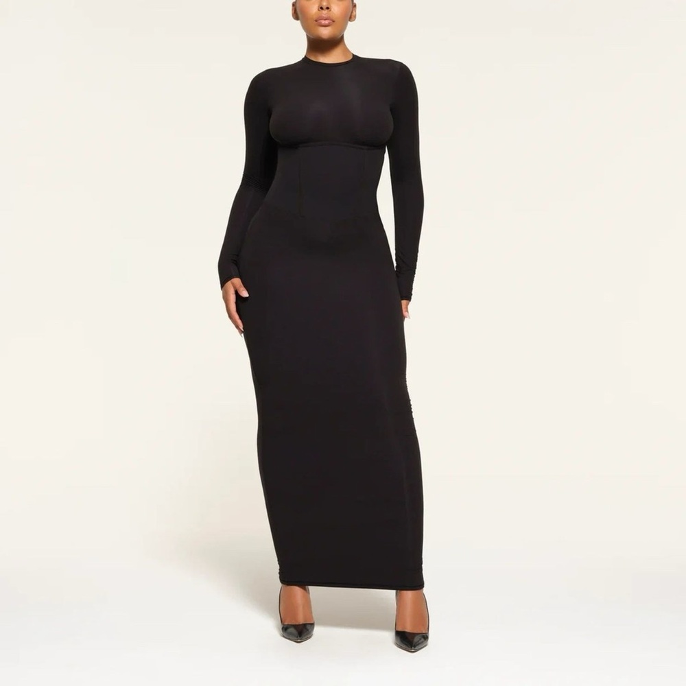 SKIMS Fits Everybody Corset Long Sleeve Dress